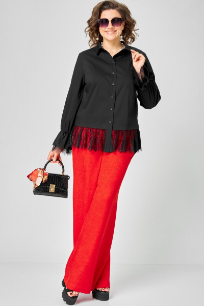 Блуза EVA GRANT 5002 черный_кружево - фото 3