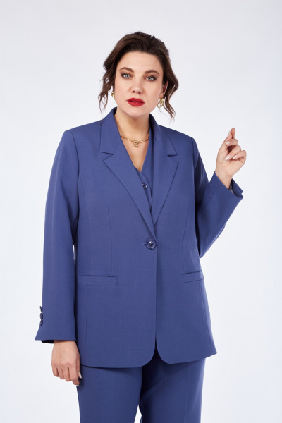 Брюки, жакет, жилет Vilena 1119 джинс - фото 9