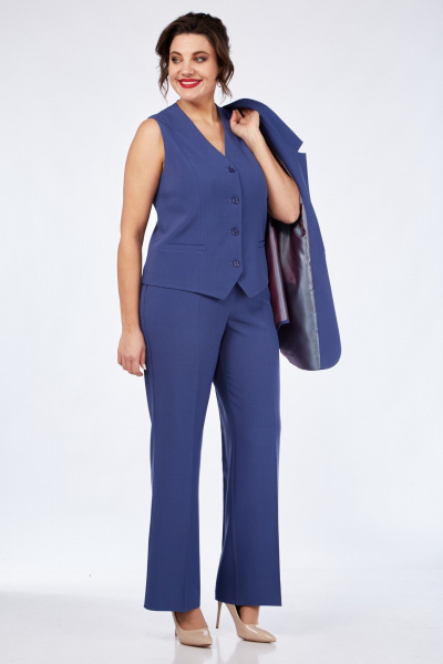 Брюки, жакет, жилет Vilena 1119 джинс - фото 6