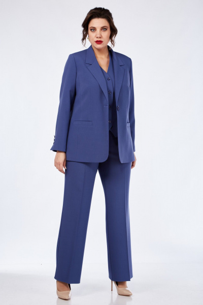 Брюки, жакет, жилет Vilena 1119 джинс - фото 1