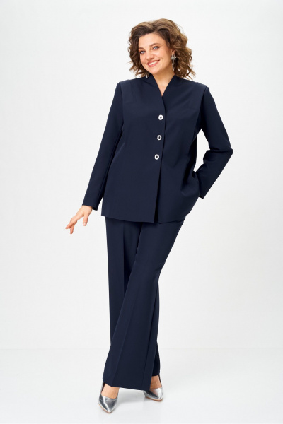 Брюки, жакет Vilena 1138 темно-синий - фото 10