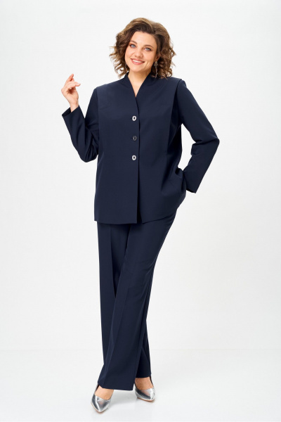 Брюки, жакет Vilena 1138 темно-синий - фото 9