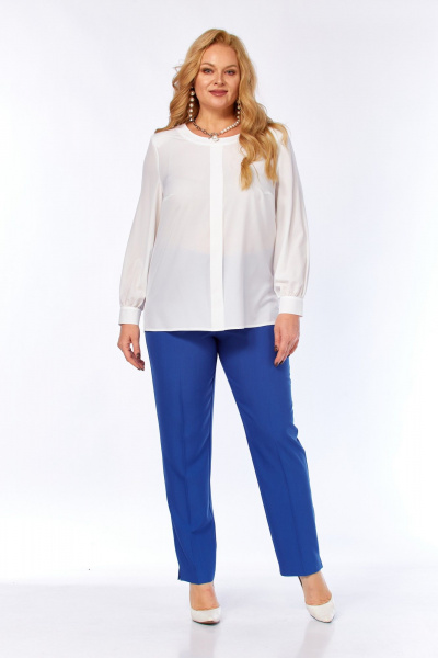 Блуза, брюки, жилет Элль-стиль 2132/7 джинс - фото 14