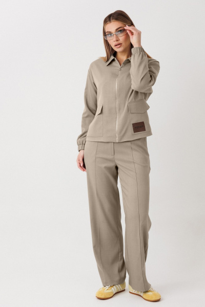Бомбер, брюки Verita 2444 бежевый - фото 3
