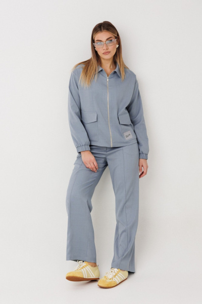 Бомбер, брюки Verita 2444 серо-голубой - фото 1