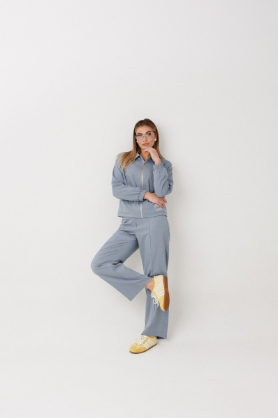 Бомбер, брюки Verita 2444 серо-голубой - фото 6