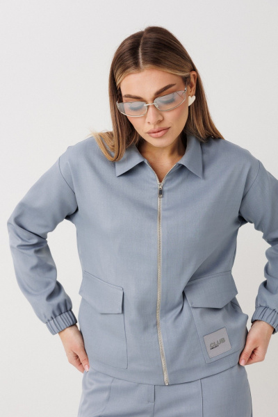 Бомбер, брюки Verita 2444 серо-голубой - фото 4