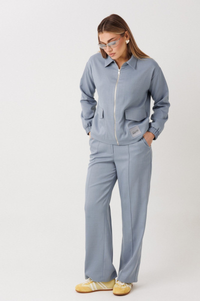 Бомбер, брюки Verita 2444 серо-голубой - фото 3