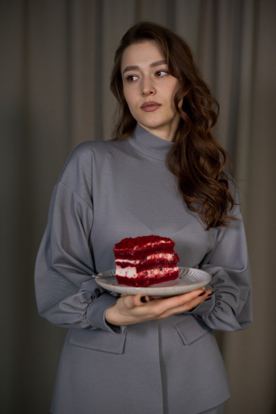 Платье ALIN 3009 серый - фото 3