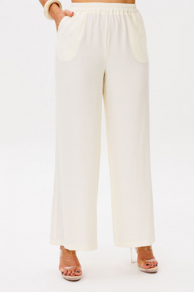 Блуза, брюки Anelli 1607 ванильный-пломбир - фото 9