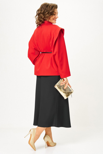 Жакет, юбка Alani Collection 2509 красный-черный - фото 9