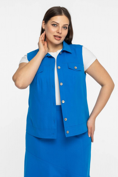 Жилет Avila 0924 лазурный - фото 5