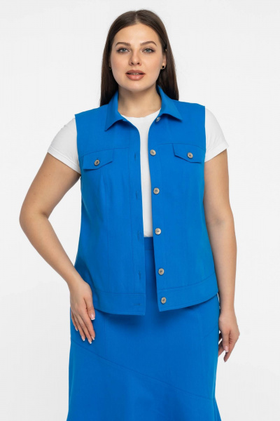 Жилет Avila 0924 лазурный - фото 4