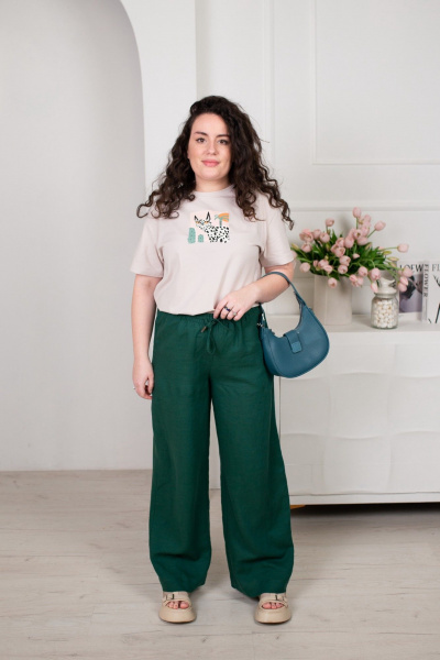 Брюки Купалинка 40602G.164 зеленый - фото 1