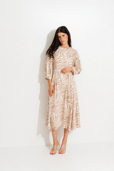 Платье Morozov Amavie 1.1995_B1_Dalia_зебра-бежевая - фото 1