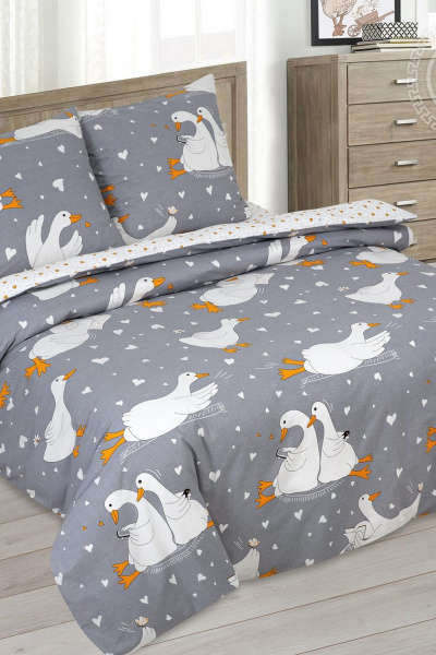 Наволочка, пододеяльник, простыня АРТПОСТЕЛЬ 904 гусиные_лапки - фото 1