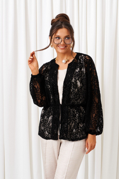 Блуза, брюки, топ Beautiful&Free 6424 черный - фото 4