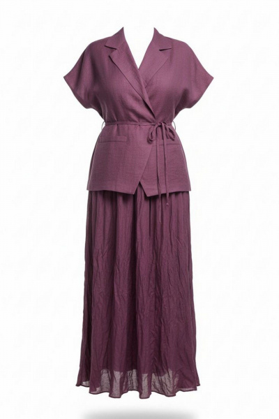 Жилет, платье Vittoria Queen 28013 винный - фото 9