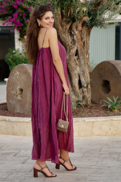 Жилет, платье Vittoria Queen 28013 винный - фото 7