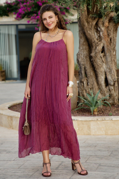 Жилет, платье Vittoria Queen 28013 винный - фото 6