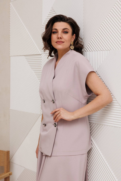 Жилет, юбка Anastasia 1329 пудра - фото 5