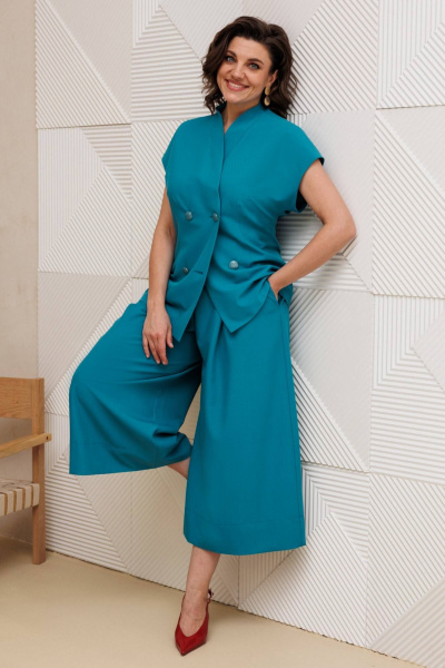 Брюки, жилет Anastasia 1330 морская_волна - фото 7