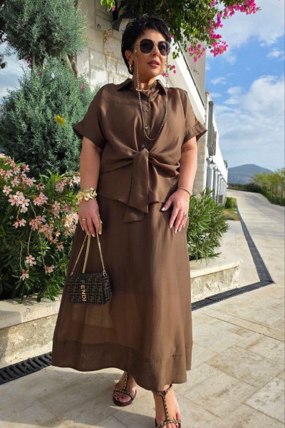 Юбка Vittoria Queen 28083ю шоколад - фото 6