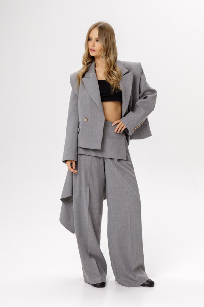 Жакет PiRS 6377 светло-серый - фото 6