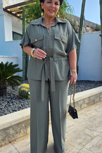 Блуза Vittoria Queen 28093бл хаки - фото 9