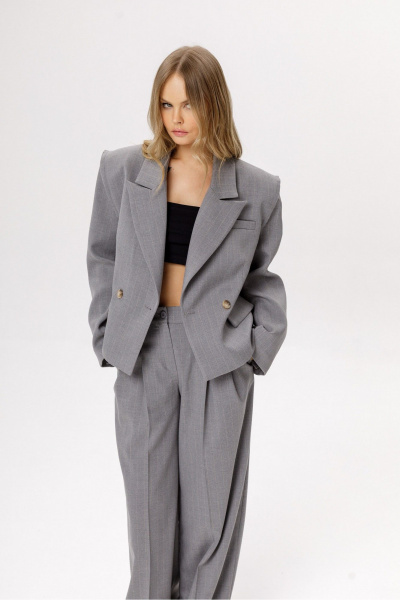 Брюки PiRS 6378 светло-серый - фото 8