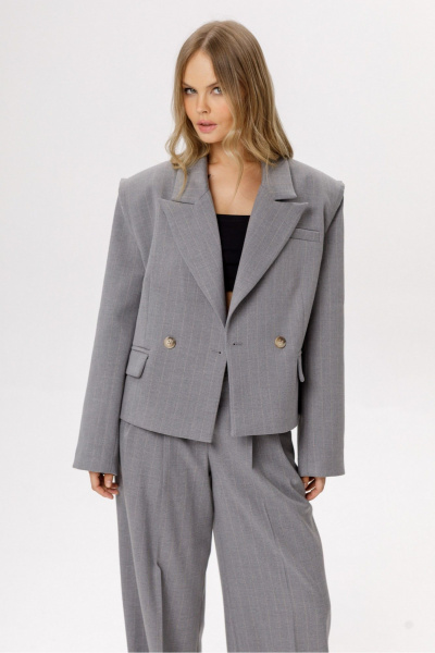 Брюки PiRS 6378 светло-серый - фото 6