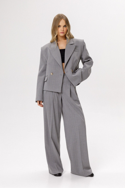 Брюки PiRS 6378 светло-серый - фото 3