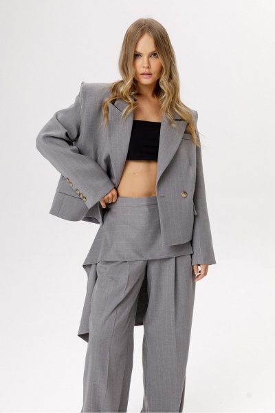 Юбка PiRS 6379 светло-серый - фото 2