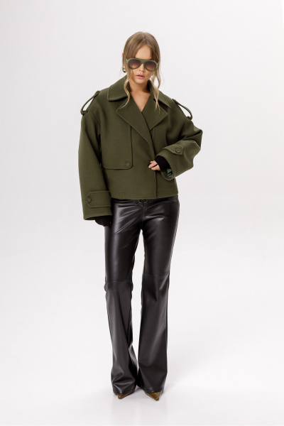 Тренч PiRS 6519 хаки - фото 4