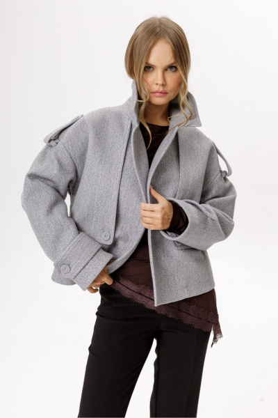 Тренч PiRS 6519 серый - фото 1