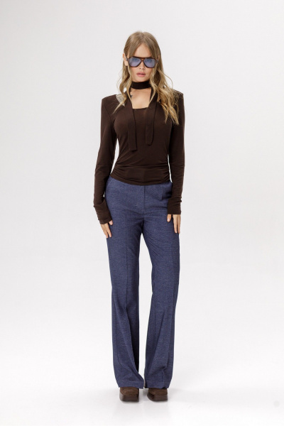 Джемпер PiRS 6521 коричневый - фото 4