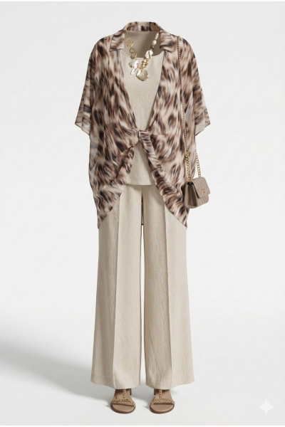 Блуза, майка Vittoria Queen 28163к песочный - фото 8