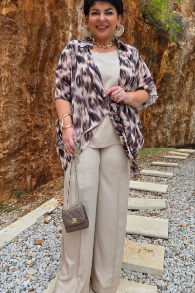 Блуза, майка Vittoria Queen 28163к песочный - фото 7