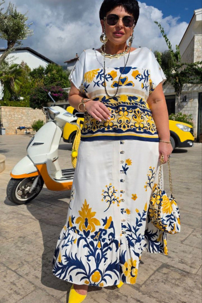 Блуза, юбка Vittoria Queen 28303 молочный_принт - фото 6