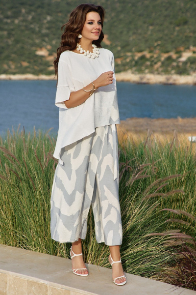 Блуза, брюки Vittoria Queen 28373  молочный - фото 4