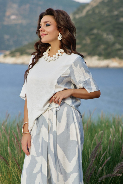 Блуза, брюки Vittoria Queen 28373  молочный - фото 3