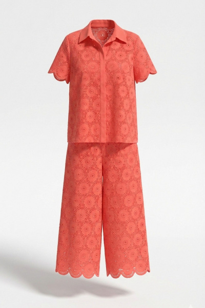 Блуза, кюлоты Vittoria Queen 28393 коралл - фото 7