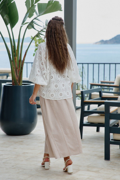 Блуза Vittoria Queen 28583бл молочный - фото 6