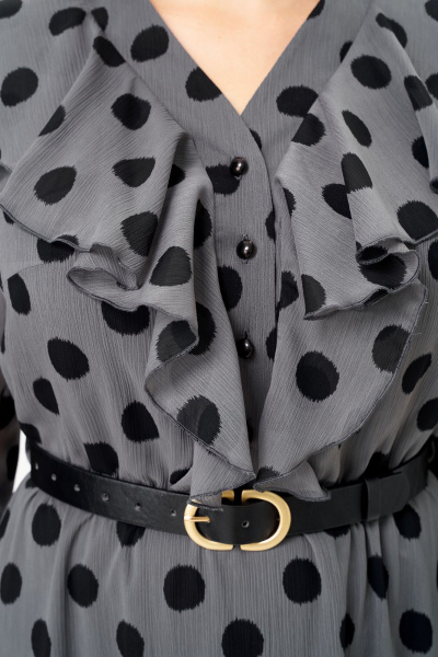 Платье ANASTASIA MAK 1280 серый+черный - фото 6