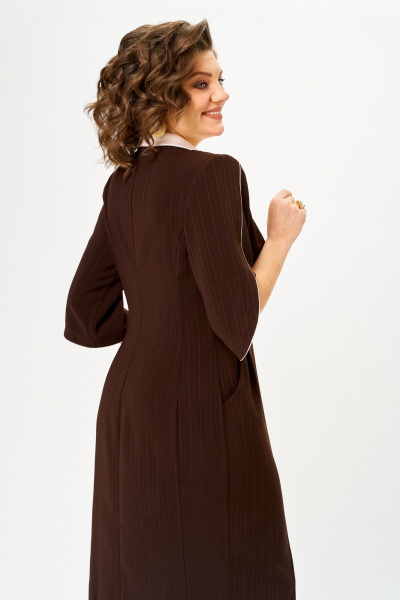 Платье ANASTASIA MAK 1308 коричневый - фото 10