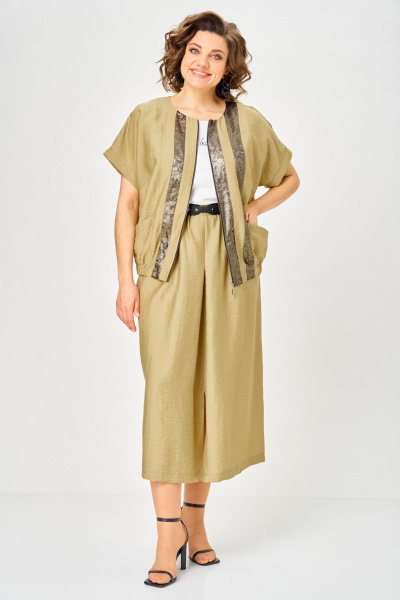 Жакет, юбка ANASTASIA MAK 1320 горчица - фото 3