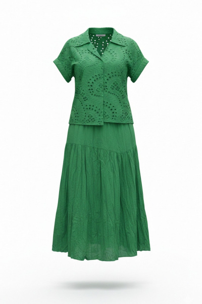 Блуза, юбка Vittoria Queen 28893 зеленый - фото 7