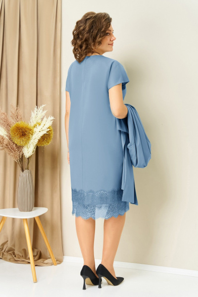 Жакет, платье VOLNA 1459 голубой - фото 7