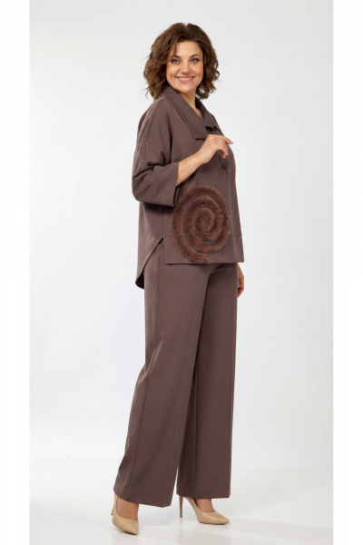 Блуза, брюки ZigzagStyle 559-2 шоколадный мусс - фото 4