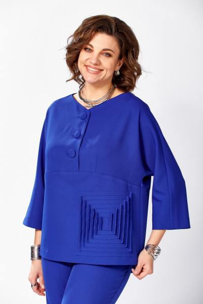 Блуза, брюки ZigzagStyle 631 василек - фото 3